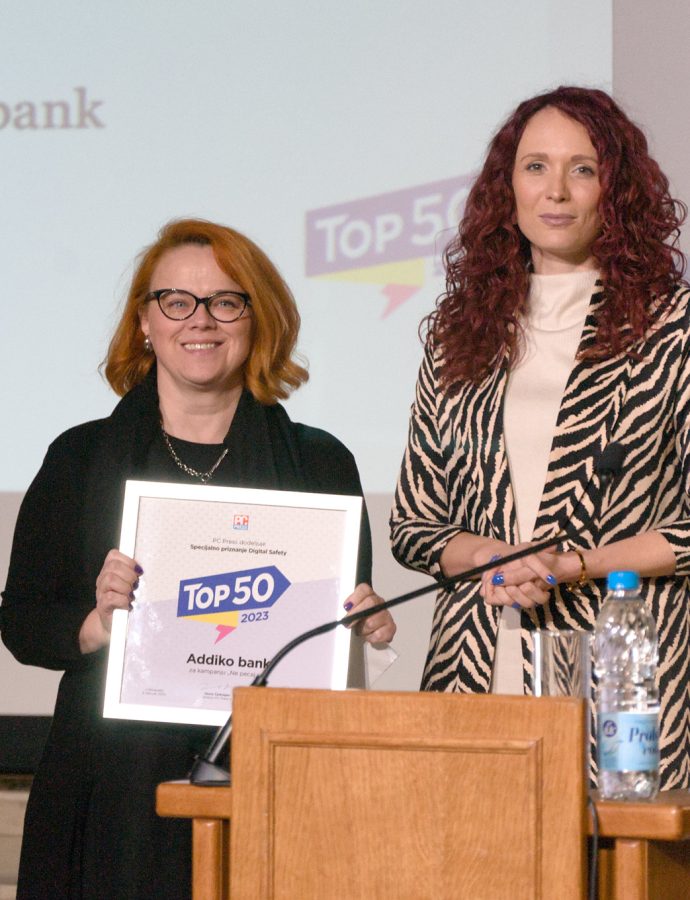 Kampanja „Ne pecaj se“ Addiko banke dobitnik specijalne nagrade TOP 50: Digitalna bezbednost prioritet uspešnog online poslovanja