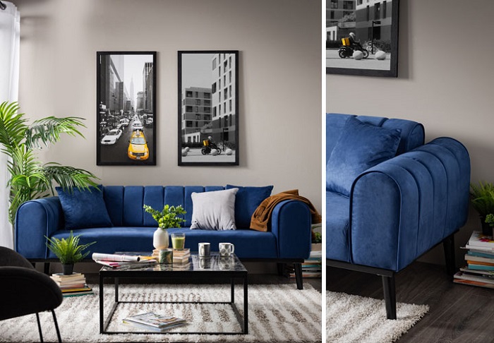 Plava sofa za očaravajuću transformaciju enterijera